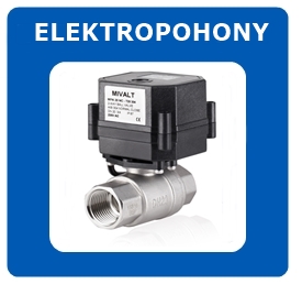 elektropohony, elektropohony s kulovými ventily, elektromagnetické, elektricky ovládaný ventil, elektro ventil voda 